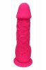 Real love dildo with balls 8.5inch fuchsia